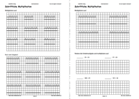 Arbeitsblatt schriftliche Multiplikation Klasse 4