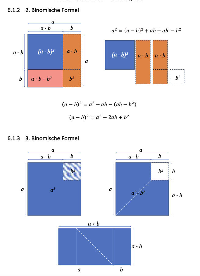 2. Binomische Formel Mathe Aufgaben mit Lösungen 