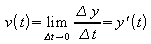 Die erste Ableitung nach der Zeit als Geschwindigkeit