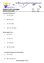 Rechengesetze in der Mathematik Aufgaben zum Üben Arbeitsblatt zum Ausdrucken