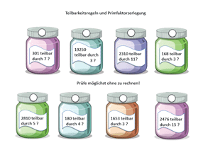 Teilbarkeitsregeln anwenden Arbeitsblatt