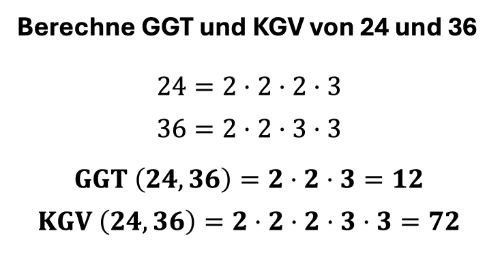 Textaufgaben GGT und KGV mit Lösungen