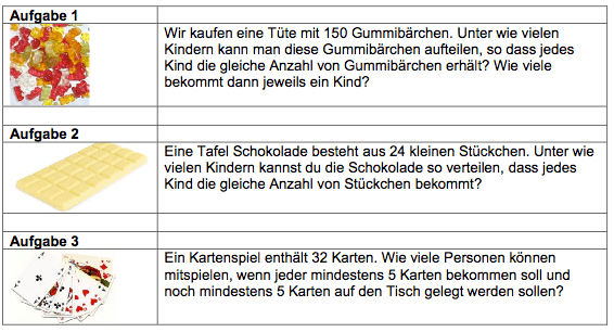 Textaufgaben zu Grundrechenarten