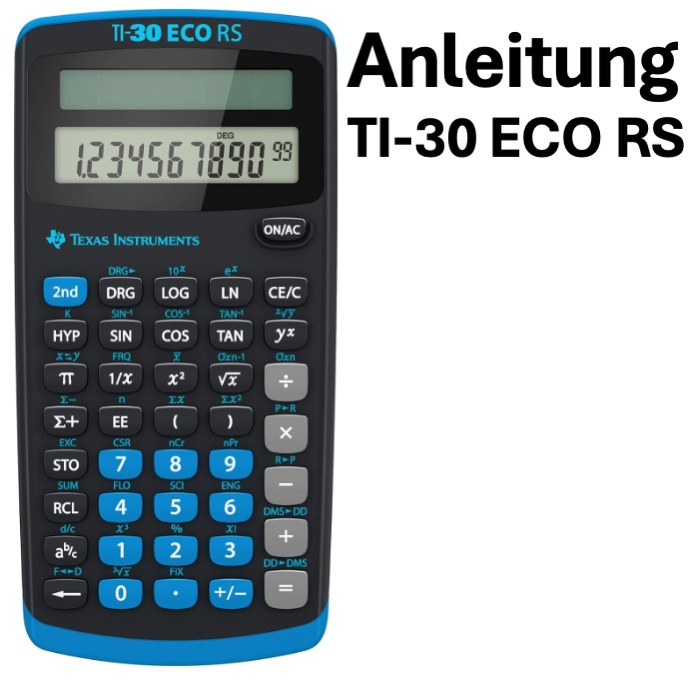 Taschenrechner TI-30ECO Anleitung