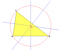 Umkreis eines Dreiecks mit Hilfe der Mittelsenkrechten