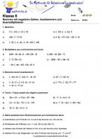 Klassenarbeit 6. Klasse: Ausmultiplizieren 