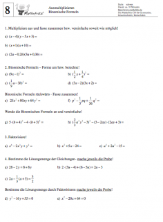 arbeitsblatt-binomische-formeln