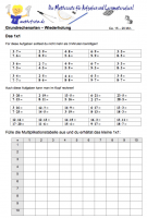 Grundrechenarten kleines 1x1 Einmaleins üben