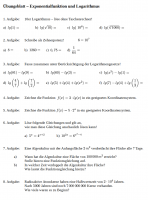 Arbeitsblatt E-Funktion und Logarithmus