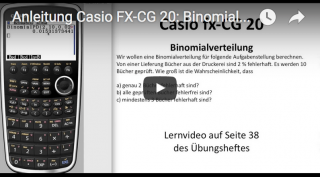 Casio FX-CG 20: Binomialverteilung