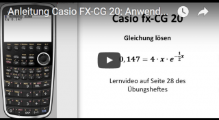 Casio FX-CG 20: Exponentialgleichungen lösen