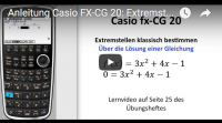 Casio FX-CG 20 Extremstellen bestimmen