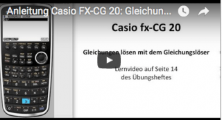 Casio FX-CG 20 Gleichungen lösen