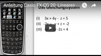 Casio FX-CG 20 Gleichungssystem mit unendlich vielen Lösungen