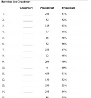 Arbeitsblatt zur Grundwertberechnung
